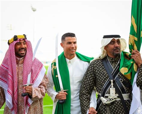 Cristiano Ronaldo Celebrates Saudi Arabia Founding Day 2023 With Sword