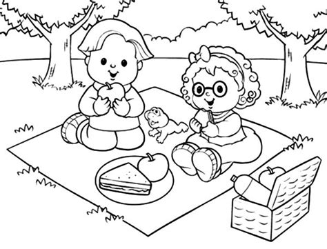 Free, printable father's day coloring pages that the kids will love to color and dad would love to be given. Family Picnic Coloring Pages - NetArt