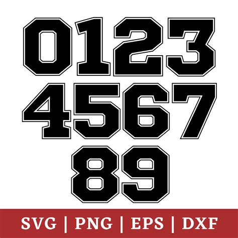 Sports Numbers Svg Athletic Numbers Svg Jersey Numbers Svg Etsy Images
