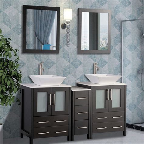 Boasting superior designs and unparalleled. Vanity Art 60 Inches Double Sink Bathroom Vanity Compact ...