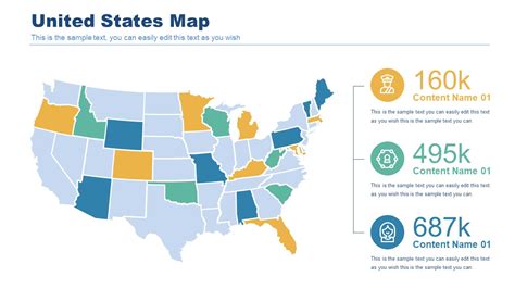 Editable Powerpoint Map Of United States Slidemodel