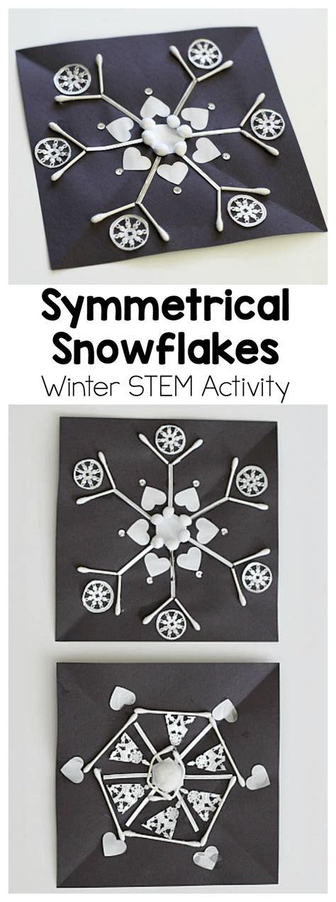 Winter Crafts For Kids Symmetrical Snowflake Craft