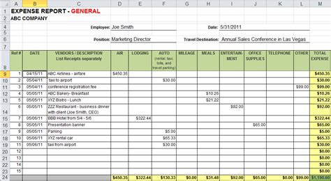 business expense tracker templates excel xlts