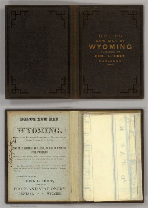 Cover Holts New Map Wyoming David Rumsey Historical Map Collection