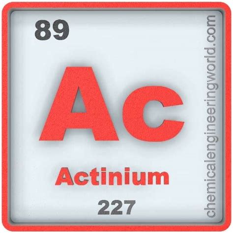 Actinium Element Properties And Information Chemical Engineering World