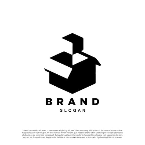 Premium Vector Creative Box Package Logo Design Box On Top Of Box