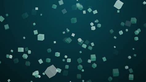 Particle Cube Stream Background Blue Stock Footage Video 100 Royalty