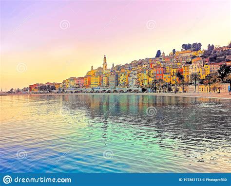 Menton Beautiful Charm Village On The French Riviera In The South Of