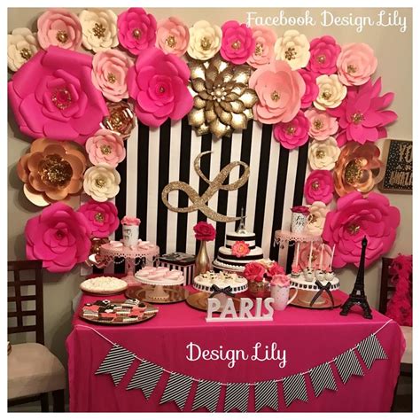 Browse our range of delightful party decorations that enable you to set the scene for any celebration. Decorations Kate spade, white, black, pink, fusia and gold ...