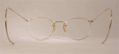 optometrist attic ao hibo gold wire rim vintage eyeglasses