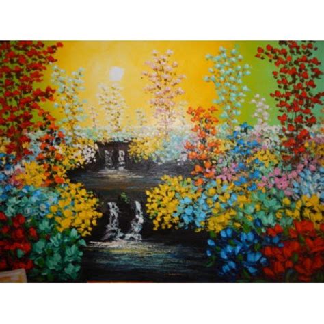 Jual Lukisan Abstrak Motif Bunga Warna Warni Di Lapak Jnanacrafts