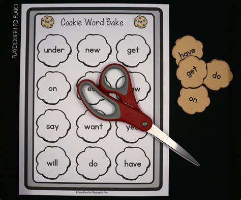 Cookie Sight Word Game Playdough To Plato