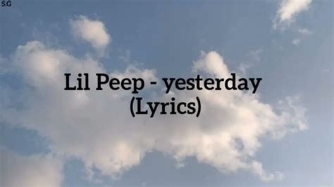 Lil Peep Yesterday Karaoke Youtube