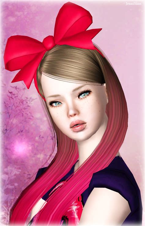Jennisims Downloads Sims 3 Accessory Bow Headband