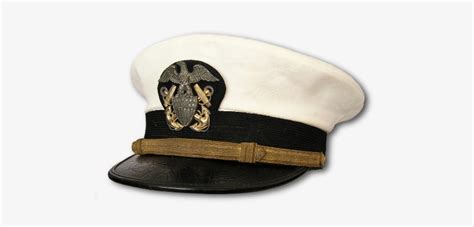 Navy Officers Service Cap With White Cover Commander In Chief Hat