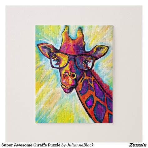Super Awesome Giraffe Puzzle In 2020 Puzzle Art Fine