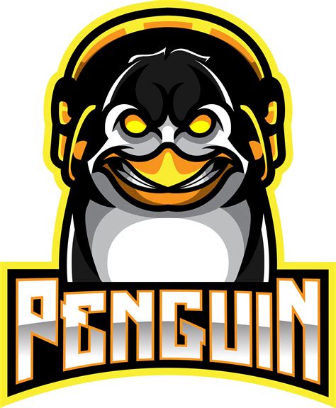 Penguin Esport Mascot Logo Design With Headphones By Visink Thehungryjpeg