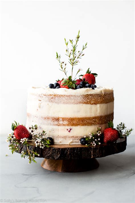 Vanilla Naked Cake Sally S Baking Addiction