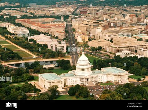 Aerial View Of Us Capitol Building Hi Res Stock Photography And Images