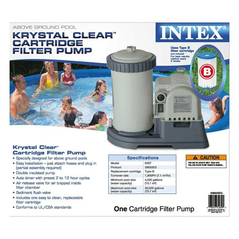 Intex 2500 Gph Swimming Pool Filter Cartridge Pump With Timer Free Ship