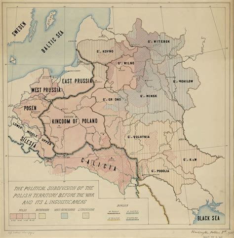 Poster Of The Political Subdivision Of The Polish Territory Before The