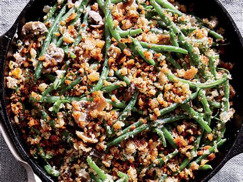 Fresh green beans are layered with a creamy homemade mushroom sauce and lots of crispy then, instead of canned or frozen green beans, i use fresh ones. Skillet Green Bean Casserole Recipe - Cooking Light
