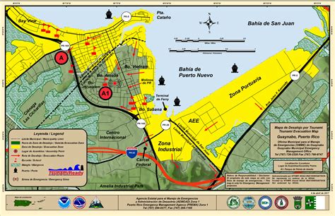 Mapa De Desalojo Por Tsunami De Guaynabo