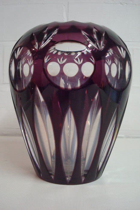 Bohemia A Heavy Cut Crystal Vase 20th Century Catawiki