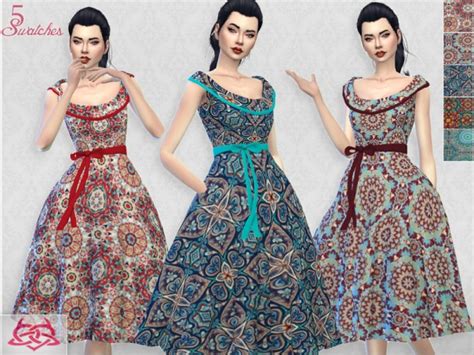 The Sims Resource Romi Dress Recolor 4 By Colores Urbanos • Sims 4