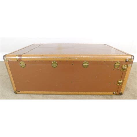 Hartmann Tourobe Vintage 1940s Leather Wardrobe Steamer Trunk Suitcase