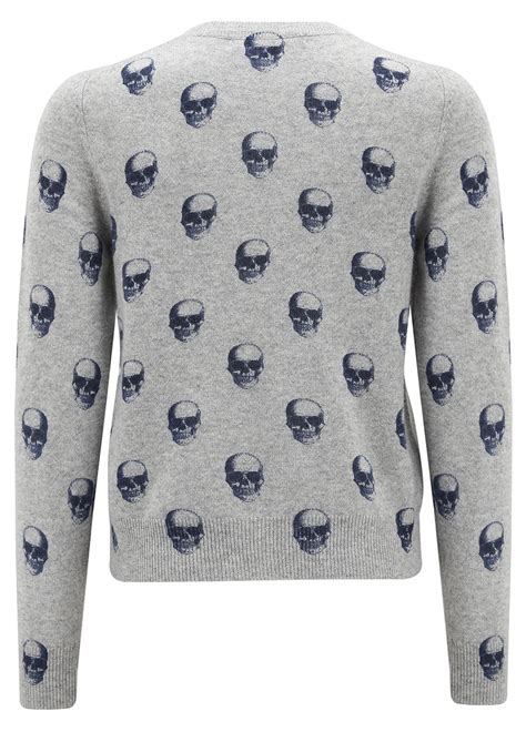 360 Sweater Skull Cashmere Felony Sweater Midnight Print