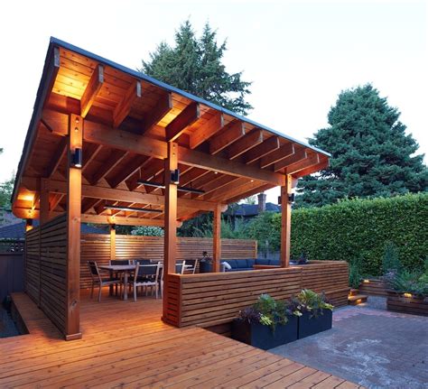 This idea perfectly mirrors that point this simple wooden pavilion is small enough to fit into most small yard spaces and is made with wooden chairs attached to its stand to remove the. 41 Modern Wood Pavilion Design Ideas For Backyard - ZYHOMY