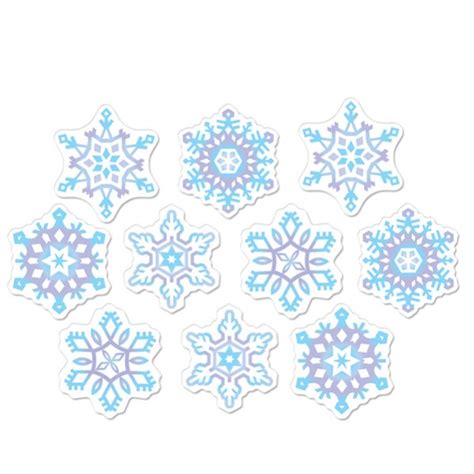 Christmas Cutouts 11cm Mini Snowflakes Pack Of 10