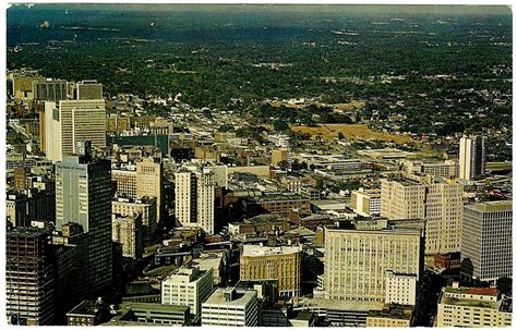 Aerial Postcard Of Downtown Circa 1965