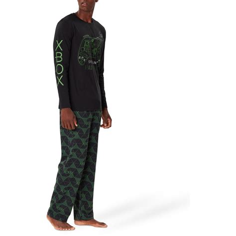 Xbox Mens Play Pajama Set Black Size Small Big W
