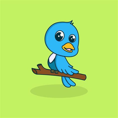 Baby Bird Cute Animal Cartoon Character 7960272 Vector Art At Vecteezy