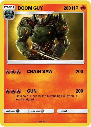 Pokémon Doom Guy 30 30 Chain Saw My Pokemon Card