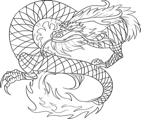 Chinese dragon coloring pages to download and print for free