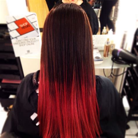 Red Dip Dye Red Dip Dye Long Hair Styles Beauty Long Hairstyle Long