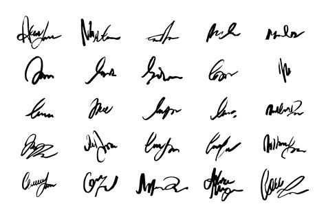 Unreadable Handwriting Font Signature Text 389299 Illustrations