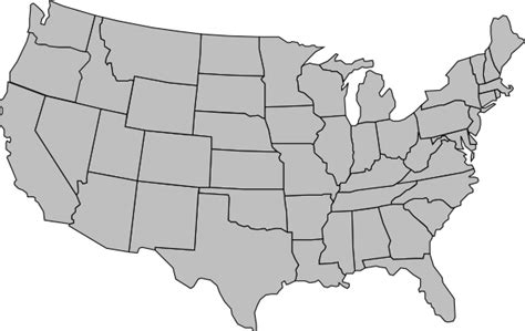 Us Map Outline Png
