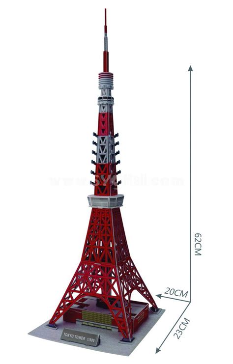 Cute And Novel Diy 3d Jigsaw Puzzle Model Tokyo Tower Sygmall