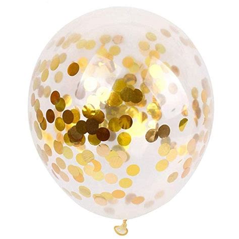 12 Gold Confetti Latex Balloons 100bag Balloon Warehouse™