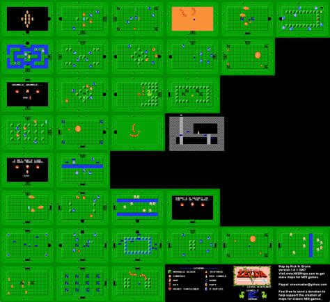 Nintendo Cartes Map Et Guide Officiel Legend Of Zelda Nes