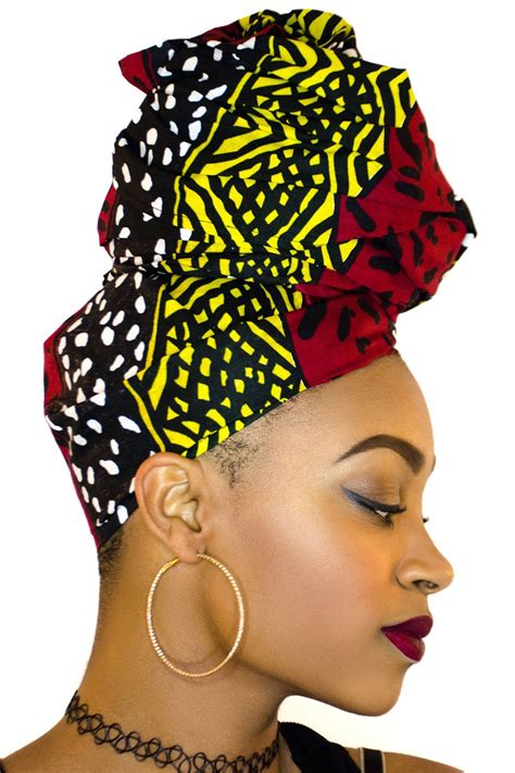 Red Royale African Headwrap Kente Scarves Ankara Headwraps Etsy Head Wraps Hair Wrap Scarf