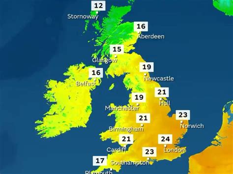 Uk Weather Forecast Britain Enjoys 24c Temperatures Before Bank