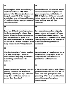 Setting up algebraic word problems by moomoomath and science 5. Solving Inequalities Word Problems Worksheet Pdf - Example ...