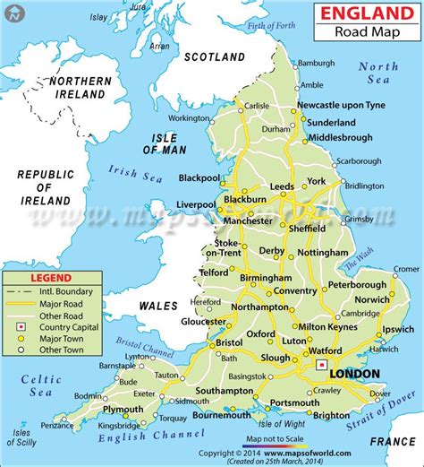 Road Map Of England England Road Map Visiting England England Map