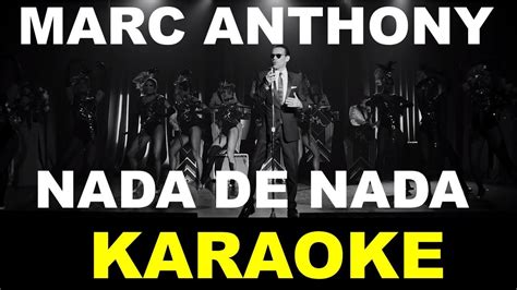Marc Anthony Nada De Nada Karaoke Youtube