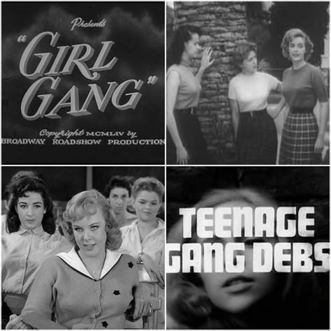Four Different Movie Titles With The Title Teenage Gang On One Side And